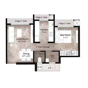 Home Satyam Peace Of Mind 1BHK<br />