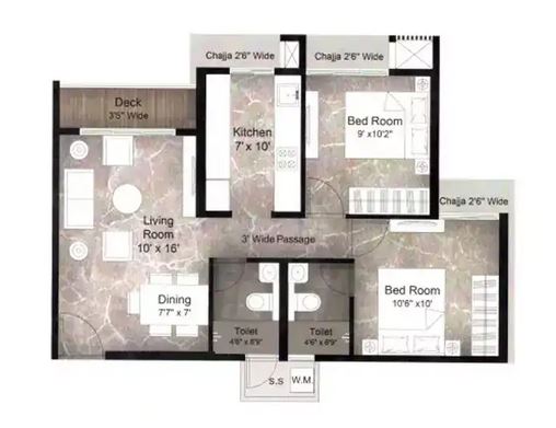 Home Satyam Peace Of Mind Kharghar Unit Layouts